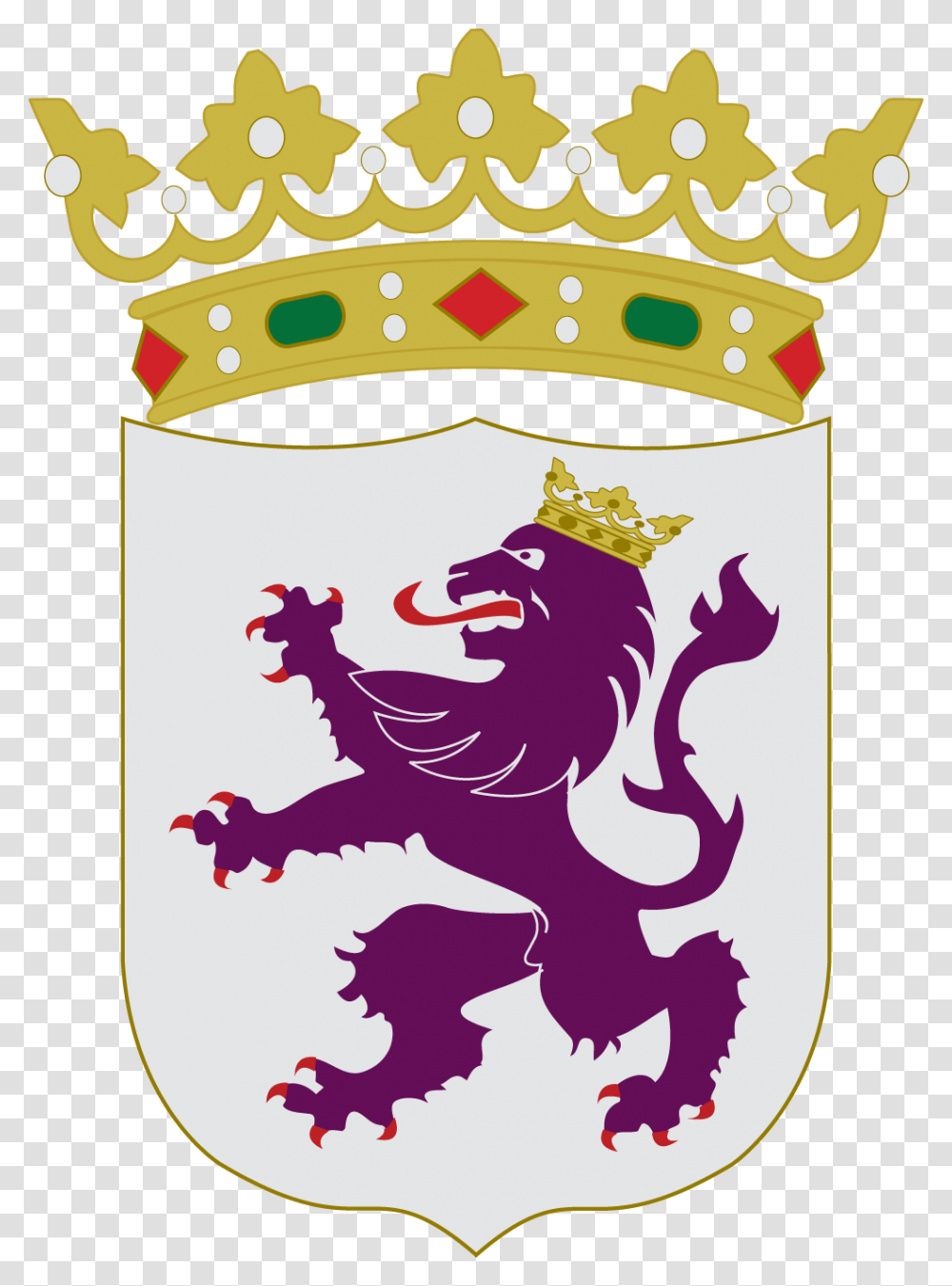 Escudo De Leon Lion On Spain Flag, Jewelry, Accessories, Accessory, Crown Transparent Png