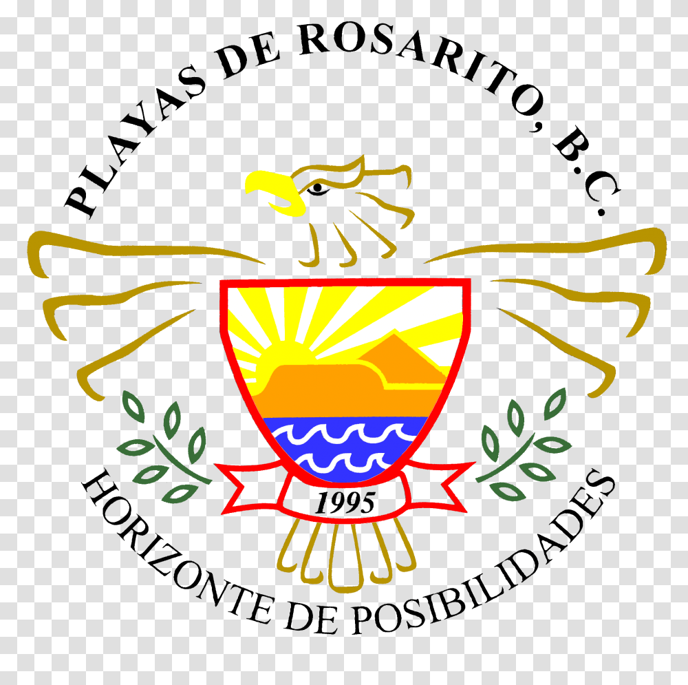 Escudo De Playas De Rosarito Escudo De Rosarito, Logo, Trademark, Light Transparent Png