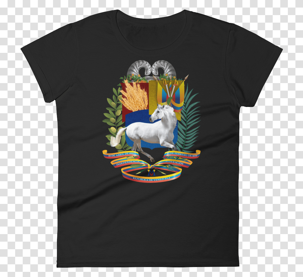 Escudo De Venezuela 3d Franela Unicorn, Apparel, T-Shirt, Sleeve Transparent Png