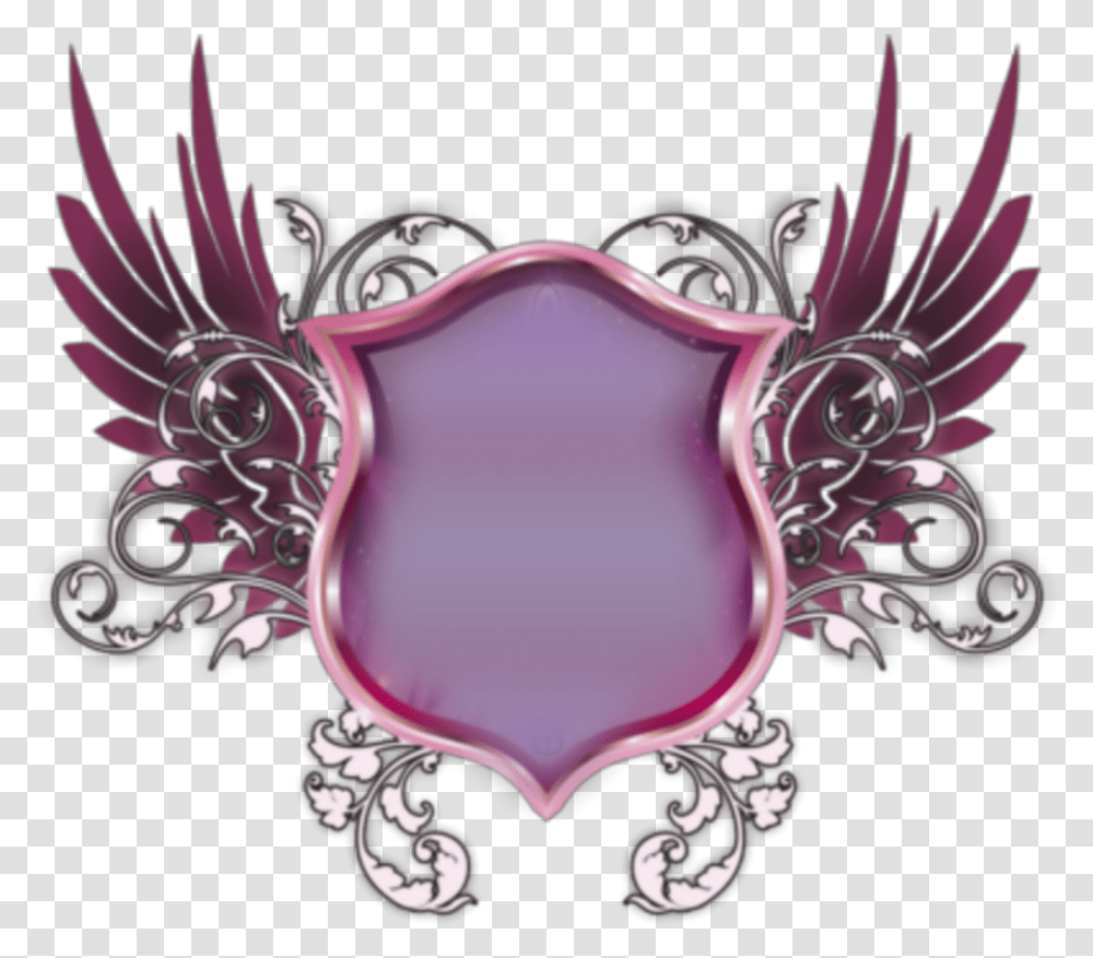 Escudo Emblem Shield Emblema Vector Vetor Lucianoballack Blue Shield With Wings, Purple Transparent Png