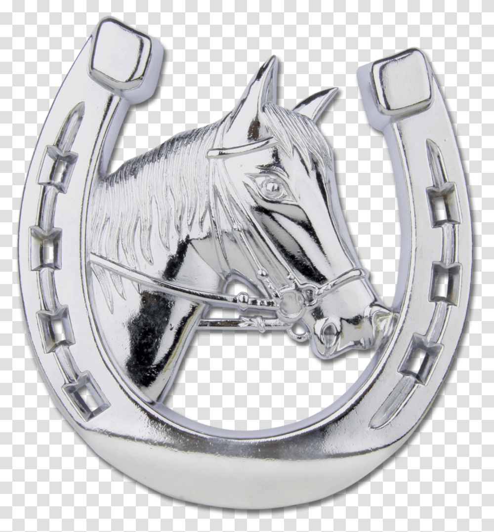 Escudo Herradura Para Coche Con Cabeza De Caballo Ferro Di Cavallo Per Auto, Horseshoe, Logo, Trademark Transparent Png