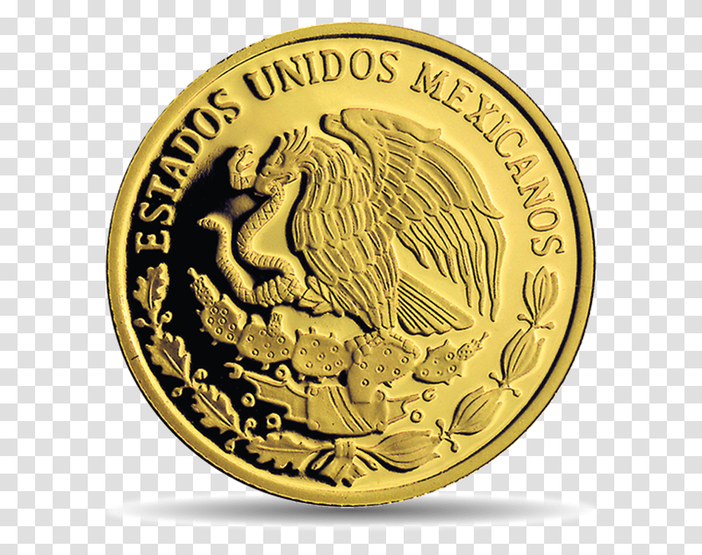 Escudo Nacional Mexicano De Oro, Coin, Money, Nickel, Gold Transparent Png