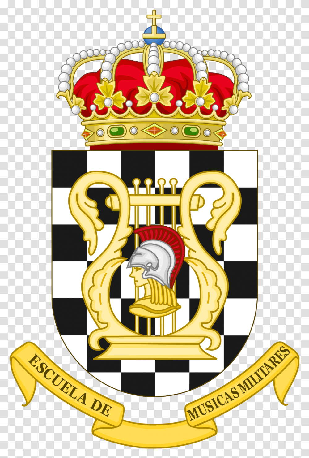 Escuela De Musicas Militares, Emblem, Gold Transparent Png