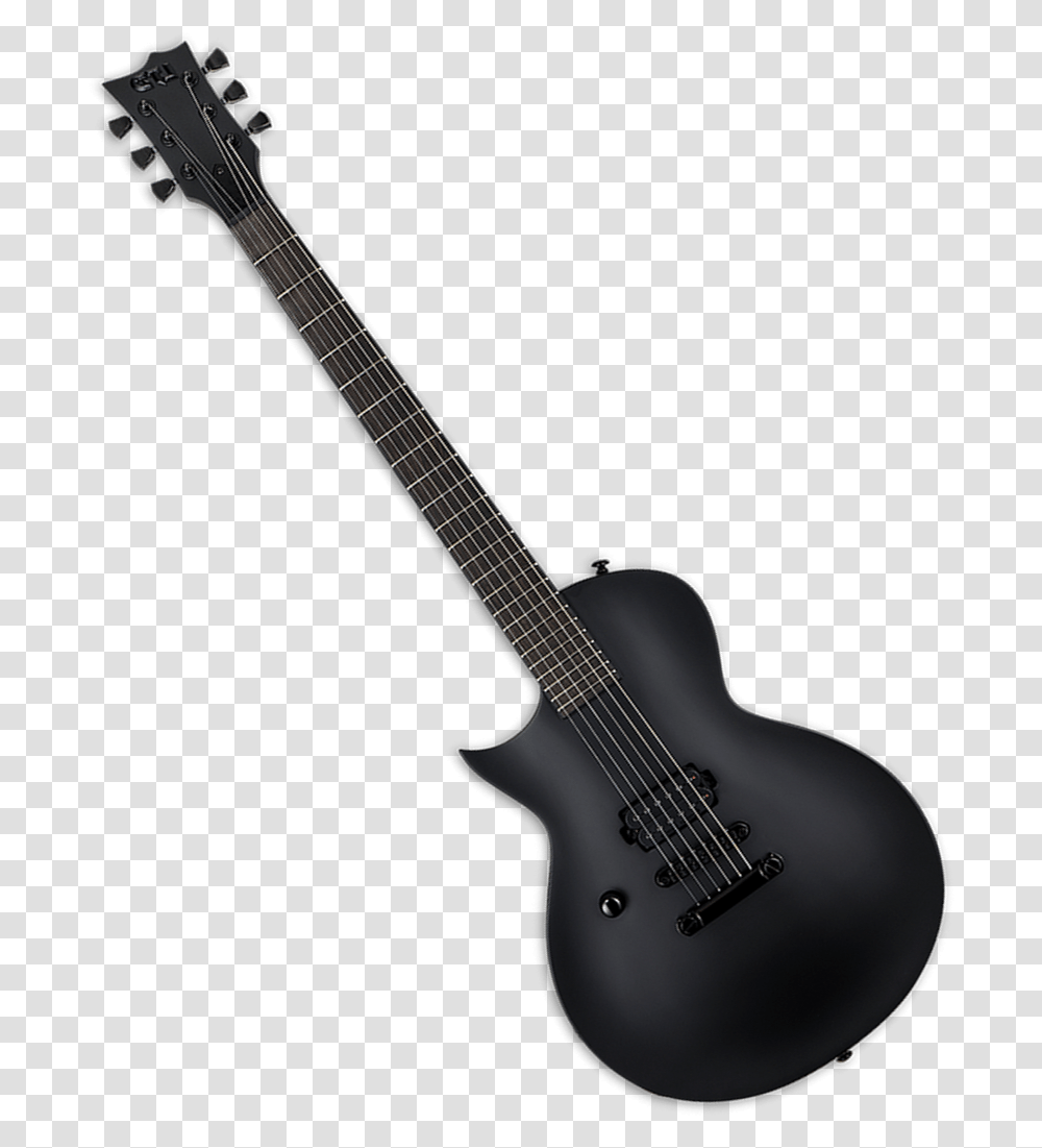 Esp Ltd Ec Black Metal Electric Guitar Black Satin Electric Guitar, Leisure Activities, Musical Instrument, Bass Guitar Transparent Png