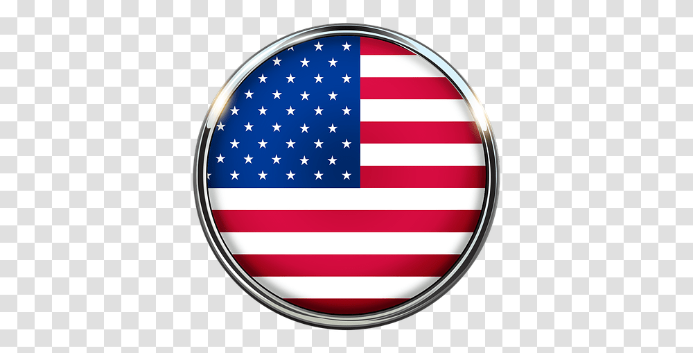 Espaol Black And White American Flag Circle, Emblem Transparent Png