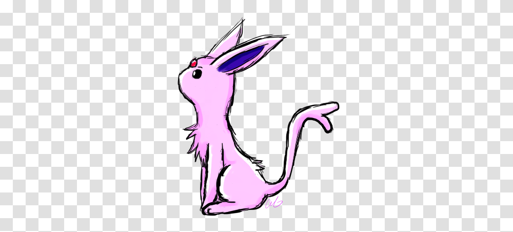 Espeon Sketch Pokcharms Cartoon, Mammal, Animal, Rodent, Rabbit Transparent Png