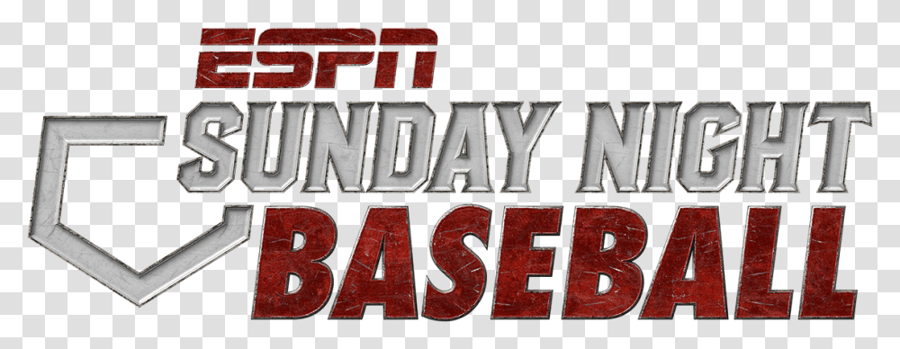 Espn Sunday Night Baseball Logo, Word, Alphabet, Brick Transparent Png