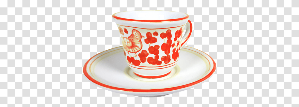 Espresso Cup And Saucer Arabesco Red Saucer, Pottery, Coffee Cup, Birthday Cake, Dessert Transparent Png