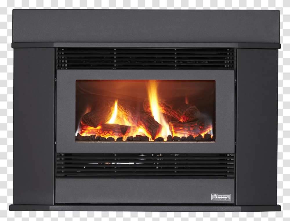 Esprit 62 Inbuilt Gas Log Fire Hearth, Fireplace, Indoors, Appliance, Oven Transparent Png