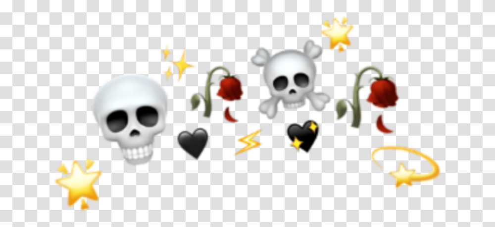 Esqueleton Star Heart Flower Emoji Crown Tumblr Skull, Animal, Super Mario, Piggy Bank, Performer Transparent Png