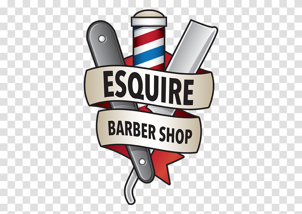 Esquire Barbershop Logo Barber Shop, Trademark, Sign Transparent Png
