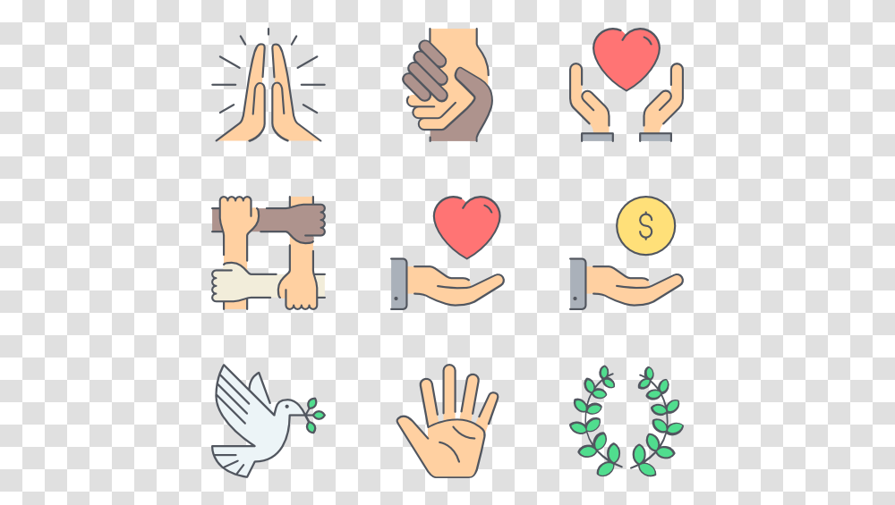 Essential Set Family Icon Color, Hand, Crowd, Poster Transparent Png