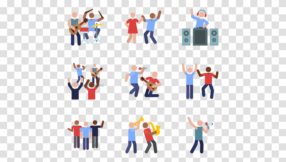 Essential Set Festival People Icon Music, Person, Human, Martial Arts, Sport Transparent Png