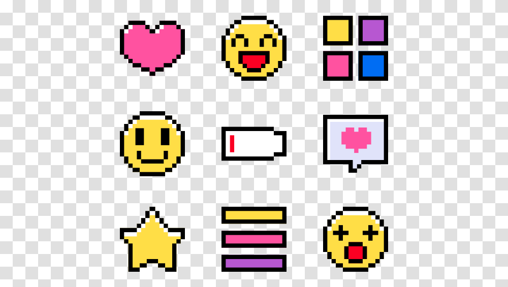 Essential Set Knitted Super Mario Pattern, Pac Man Transparent Png