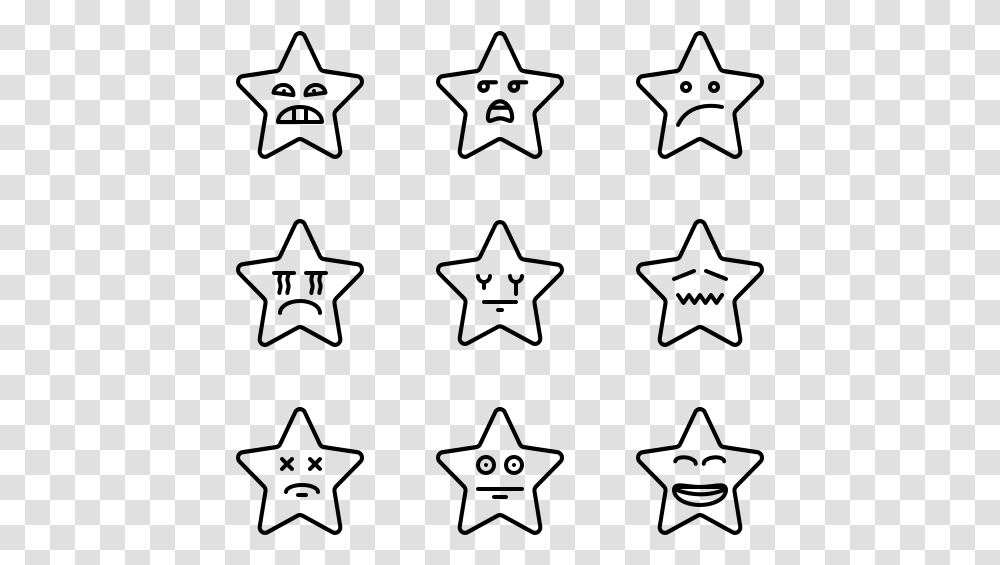 Essential Set Love Star Emoji Black And White, Gray, World Of Warcraft Transparent Png