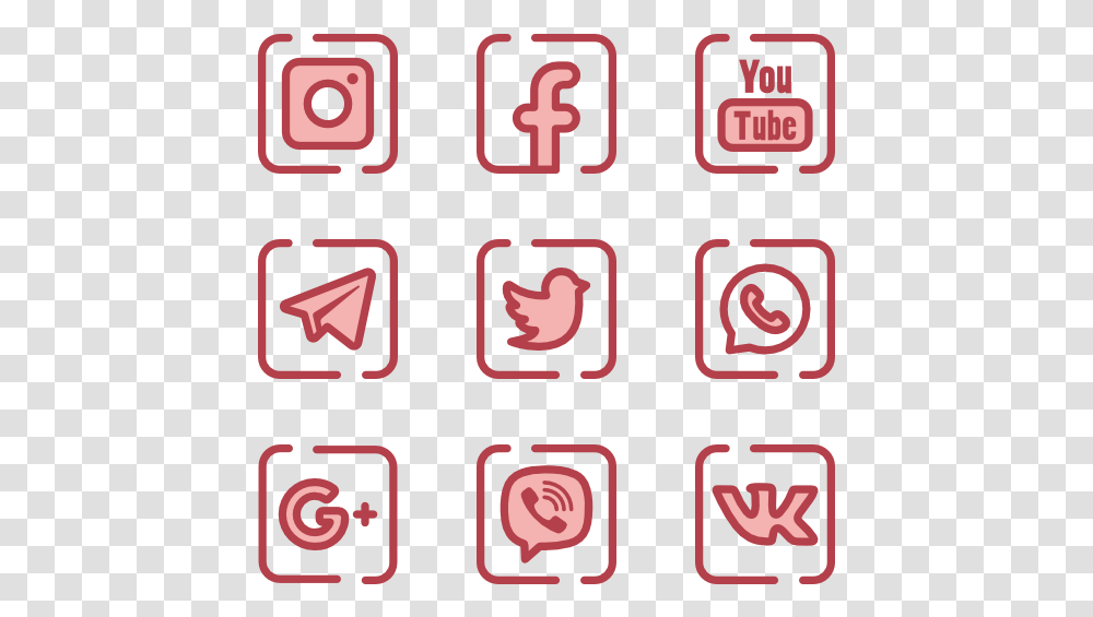 Essential Set Social Media Icons Yellow, Alphabet Transparent Png