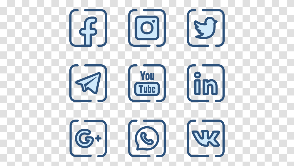 Essential Set White Social Media Icon Background, Alphabet, Electronics Transparent Png