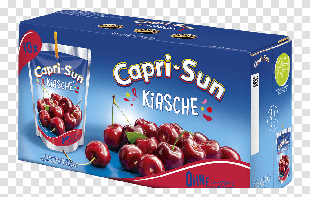 Esta Es La Bebida Que Comercializa Coca Cola Capri Sun, Plant, Fruit, Food, Cherry Transparent Png