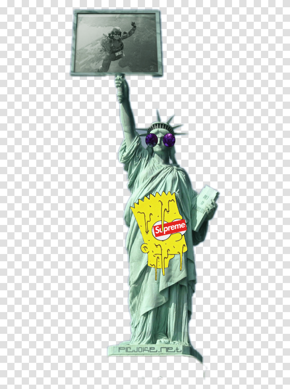 Estatua Da Liberdade Estatua Da Liberdade Thug Statue Of Liberty, Person, Figurine, Sculpture Transparent Png