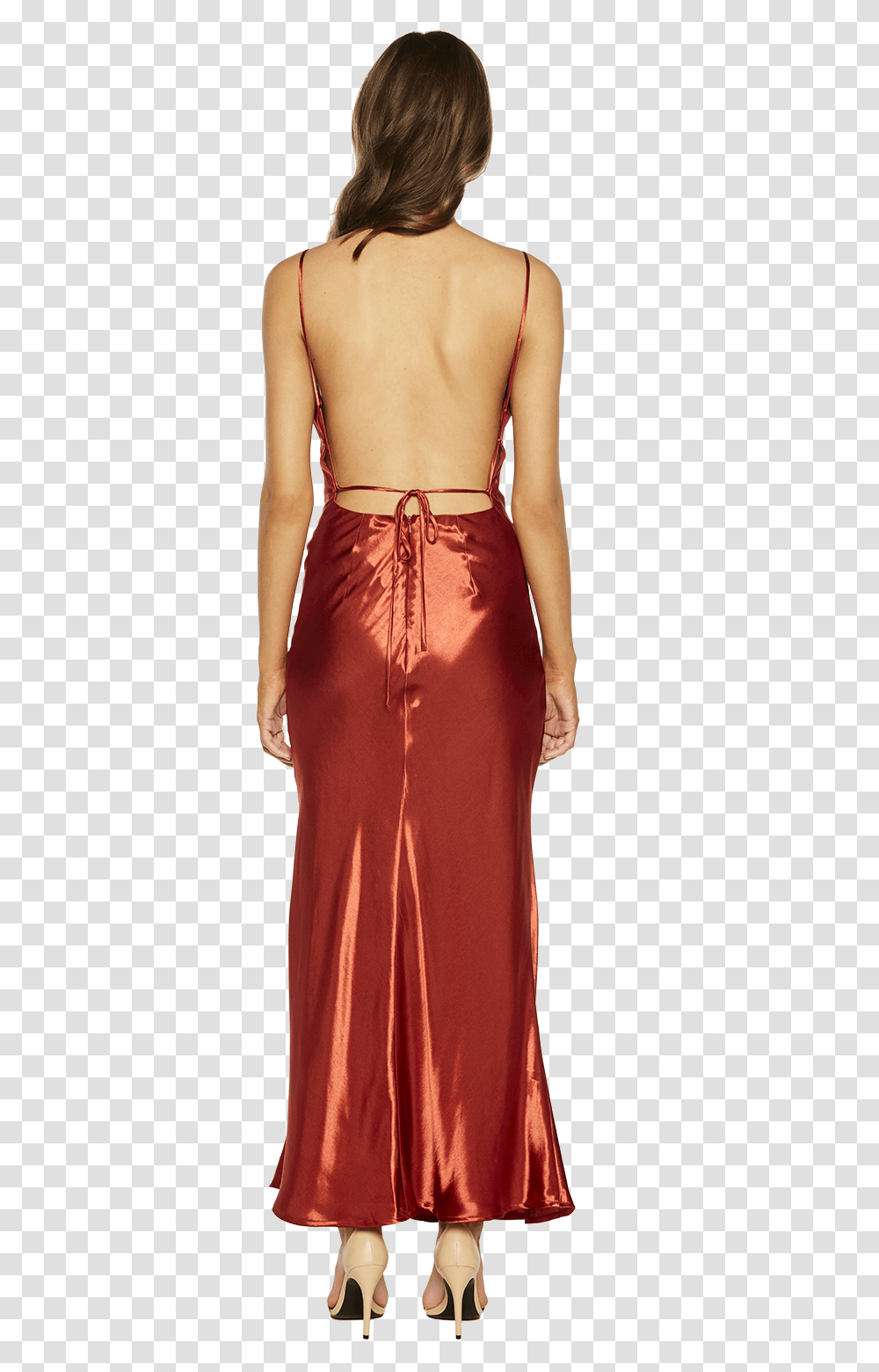 Estelle Drape Dress In Colour Barn Red Gown, Apparel, Person, Human Transparent Png