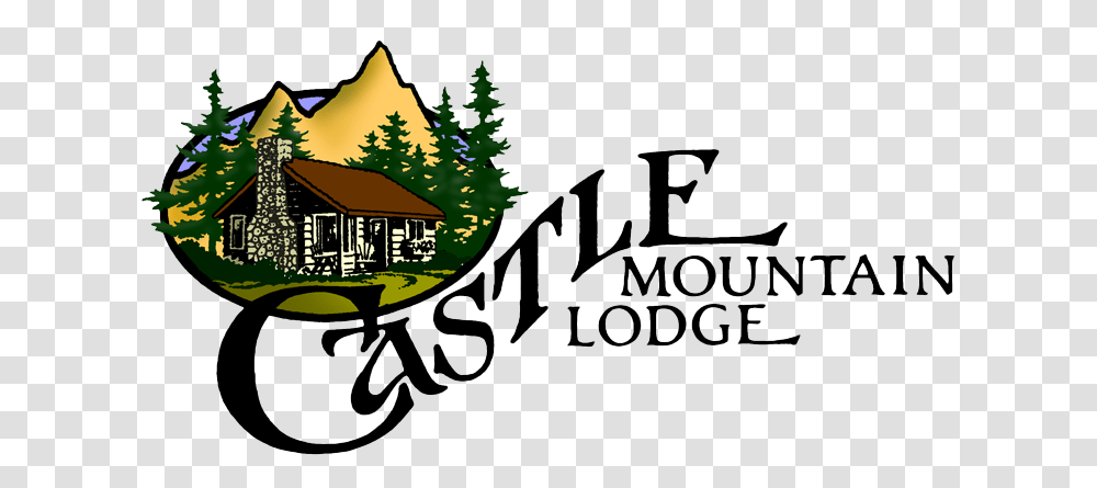 Estes Park Cabins Lodging Castle Mountain Lodge Mountain Lodge Logo, Tree, Plant, Vegetation, Text Transparent Png
