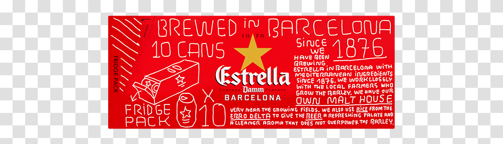 Estrella 10x330ml Estrella Damm, Advertisement, Poster, Flyer, Paper Transparent Png