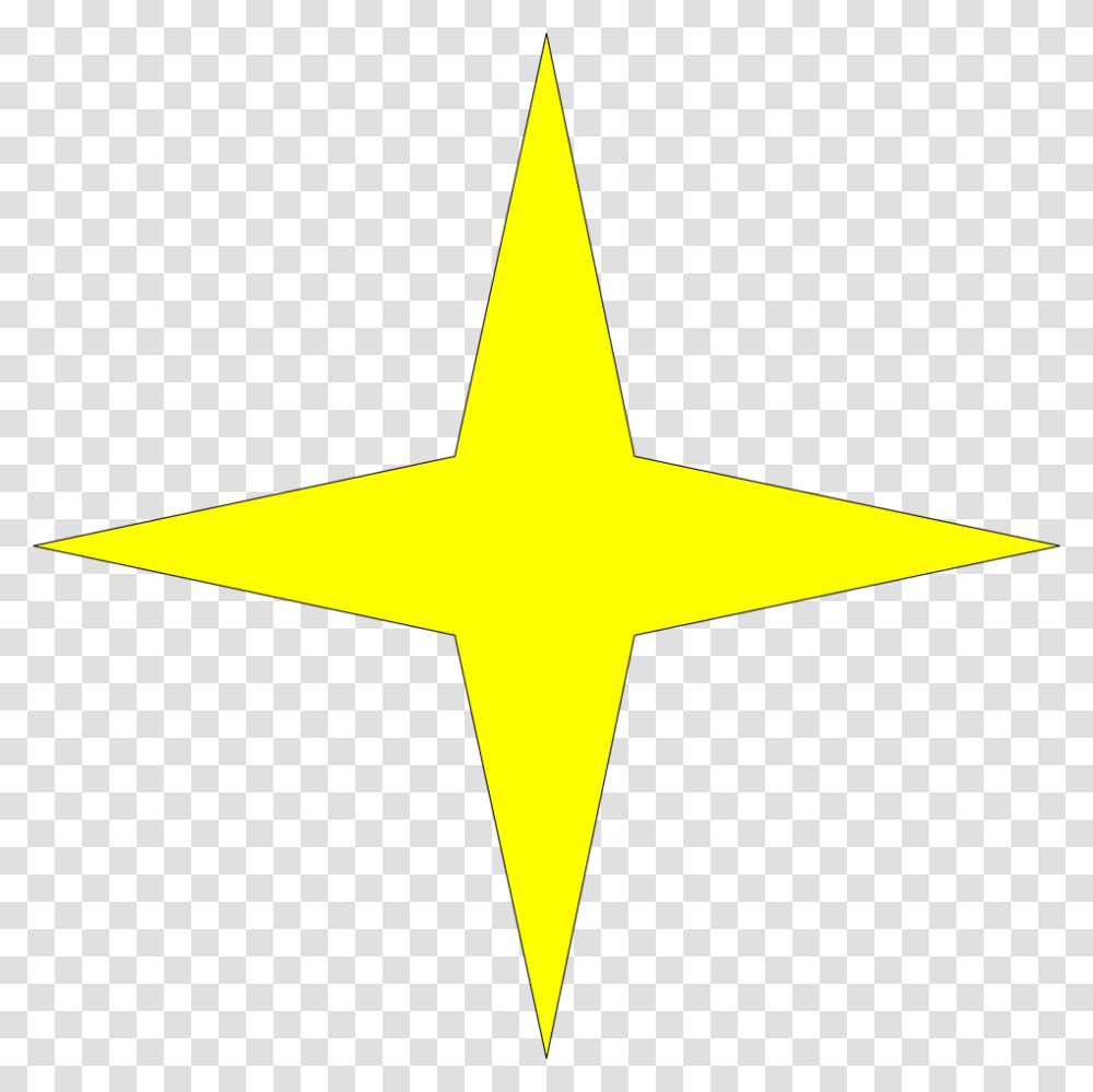 Estrella Amarilla Amarillo Poco De Estrellas Estrella Illustration, Cross, Star Symbol Transparent Png
