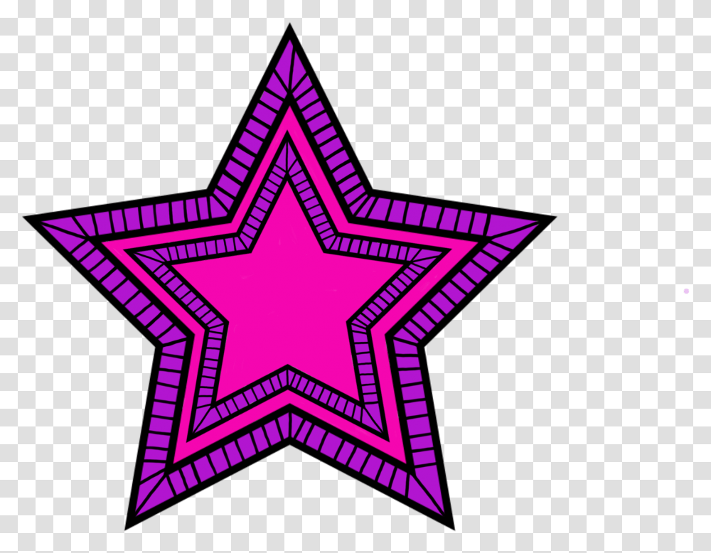 Estrella Clipart Stars Black And White Gold And Pink Star, Cross, Star Symbol Transparent Png