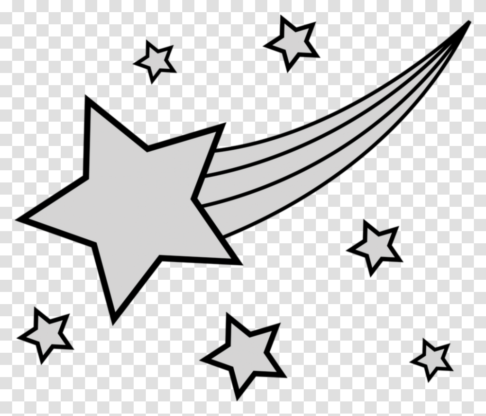 Estrella Fugaz Shooting Star Black And White, Star Symbol Transparent Png