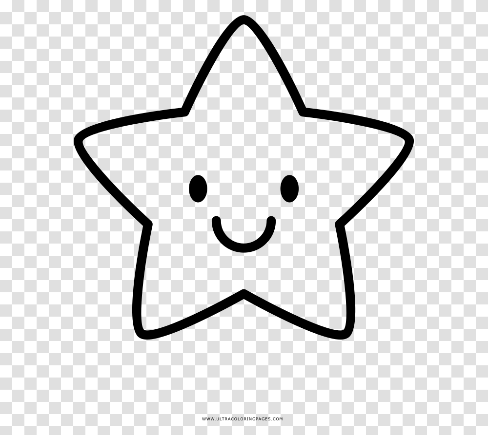 Estrella Pgina Para Colorear Smiling Star Clipart Black And White, Gray, World Of Warcraft Transparent Png