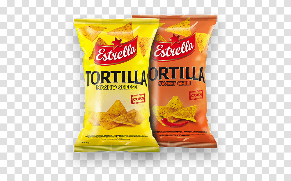 Estrella Tortilla Chips Your Mexican Love Potato Chip Estrella Tortilla Chips, Food, Bread, Snack, Burger Transparent Png