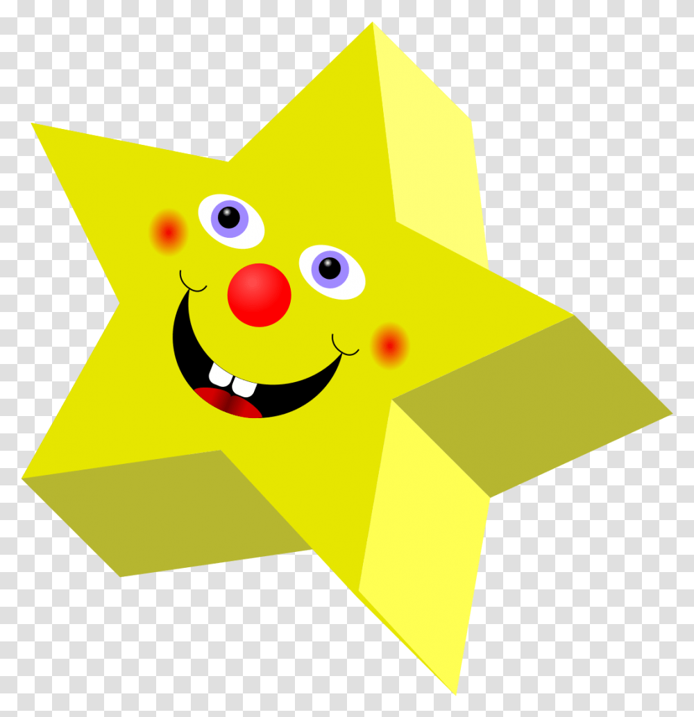 Estrellas Cara Feliz Riendo Vivero Pre Escolar Star With A Face, Star Symbol Transparent Png