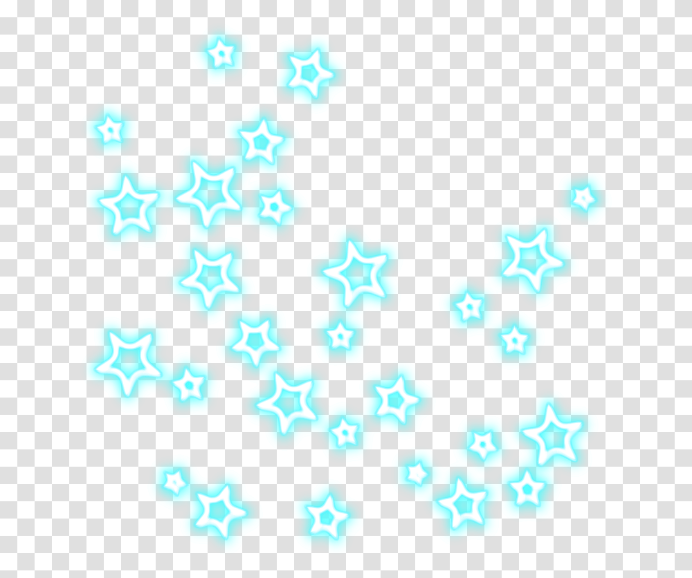 Estrellas Luz De Nenpngturquesas Neon Blue Stars, Star Symbol, Ornament, Pattern Transparent Png