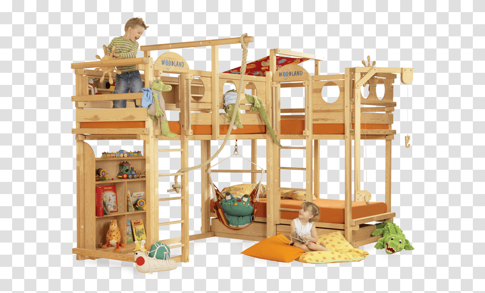 Etagenbett El DoradoData Image Https L Shape Triple Bunk Bed, Furniture, Person, Human, Interior Design Transparent Png