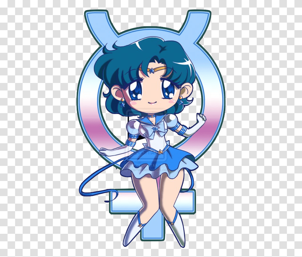 Eternal Sailor Mercury Sailor Mercury Sailor Sailor Mercury Chibi, Costume, Emblem Transparent Png