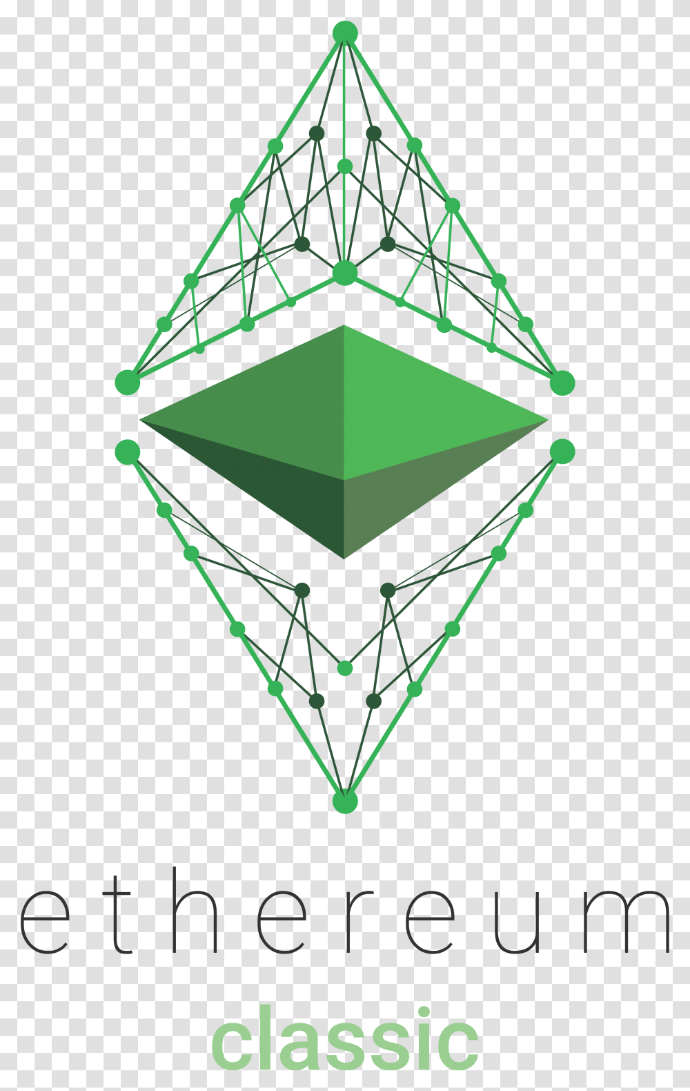 Ethereum Classic Logo Ethereum Classic Logo, Triangle, Pattern, Label Transparent Png