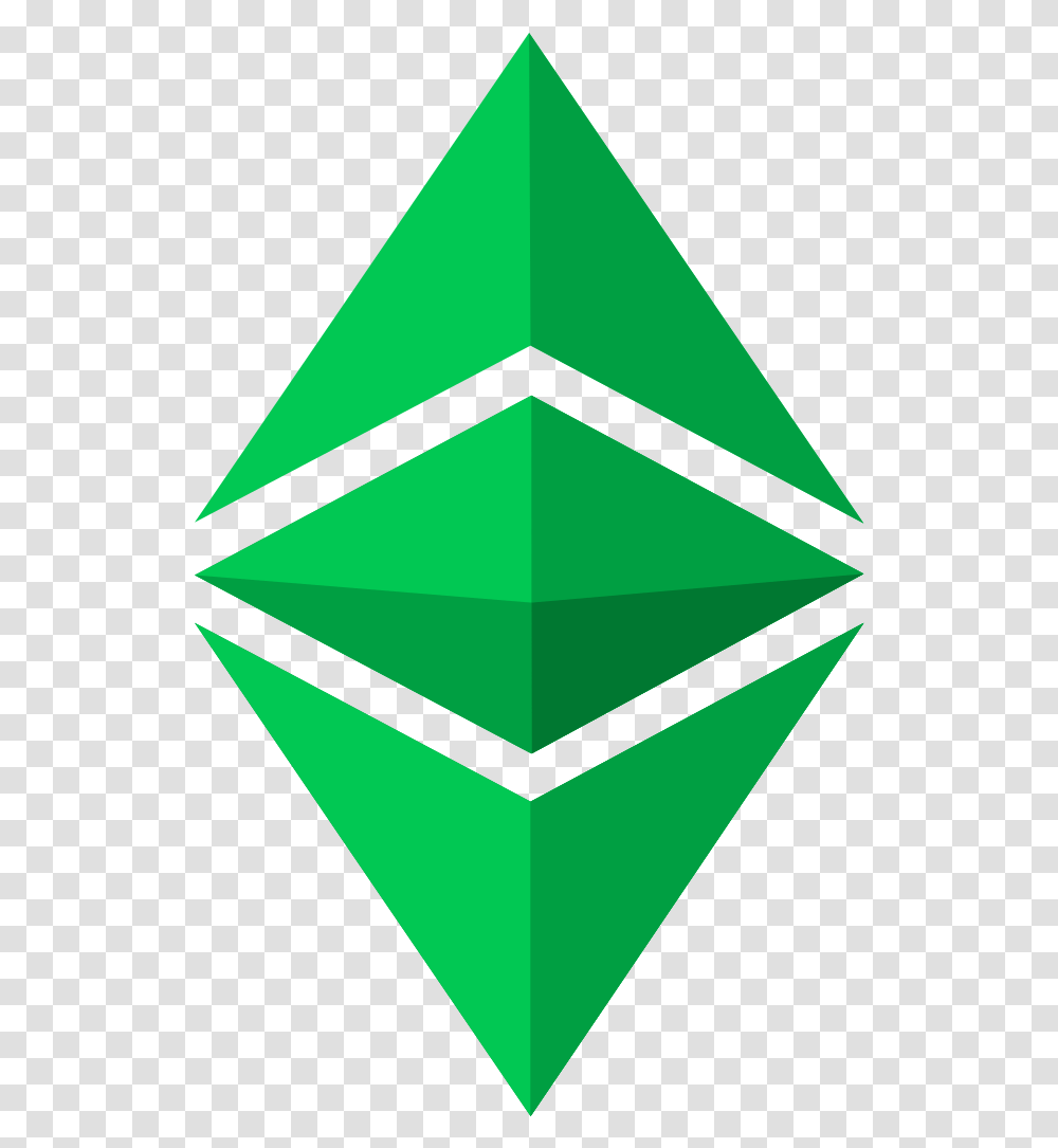Ethereum Classic Logo Ethereum Classic Logo, Triangle, Rug, Pattern Transparent Png