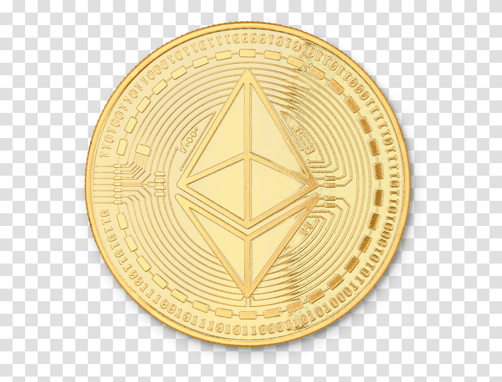 Ethereum Coin Picture 1873301 Gold Ethereum Coin, Money, Rug, Bronze, Symbol Transparent Png