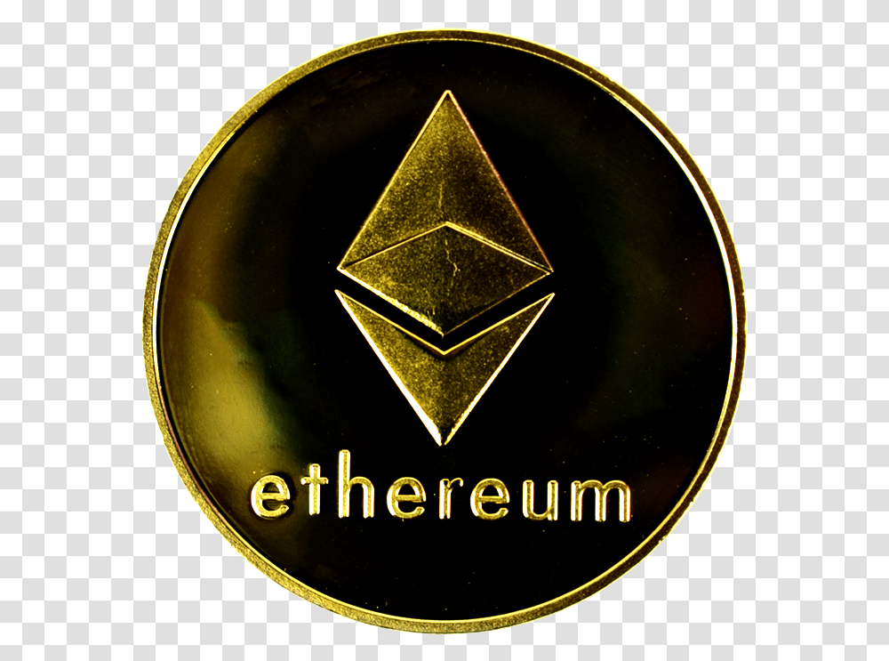 Ethereum Collector's Coins Gold Badge, Logo, Symbol, Trademark, Star Symbol Transparent Png