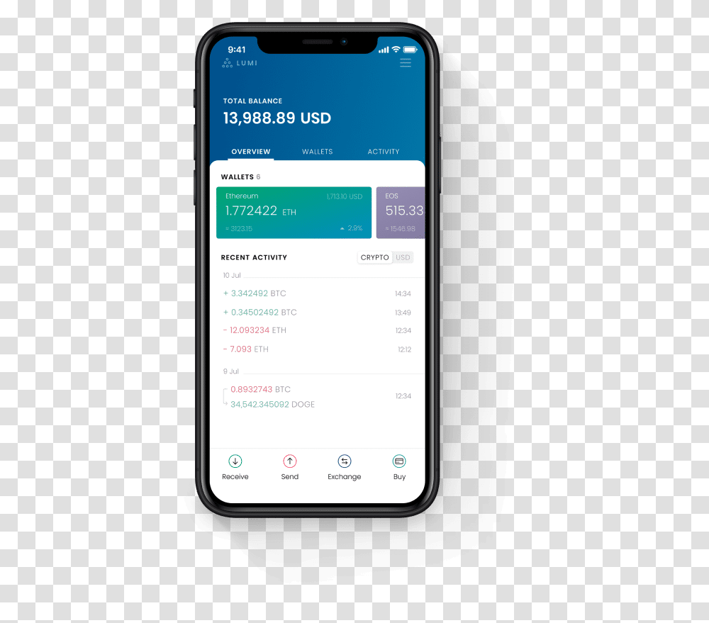 Ethereum Wallet By Lumi - Trusted For Ios Vertical, Mobile Phone, Electronics, Cell Phone, Iphone Transparent Png
