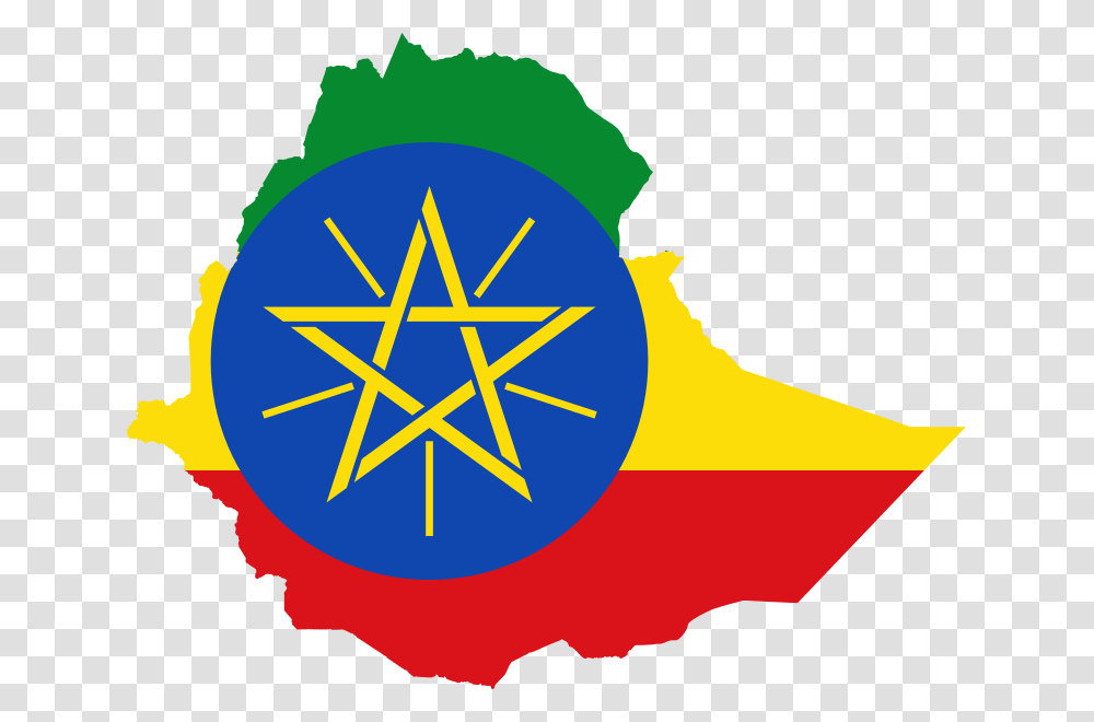 Ethiopia Flag Map Ethiopia Map With Flag, Star Symbol, Hand Transparent Png