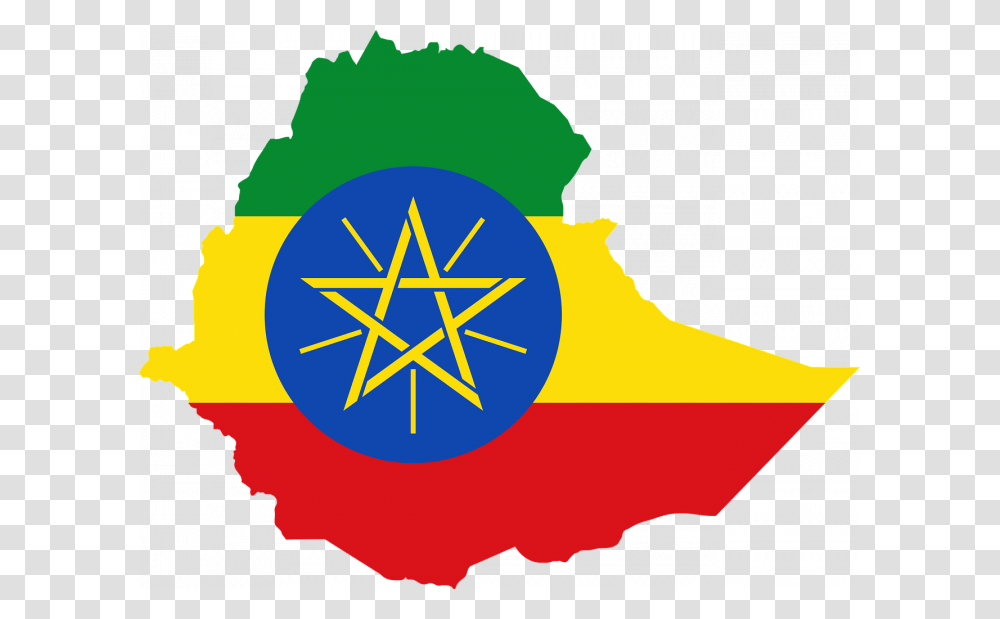 Ethiopia Flag Map Ethiopian Flag Clip Art, Star Symbol, Outdoors, Label Transparent Png