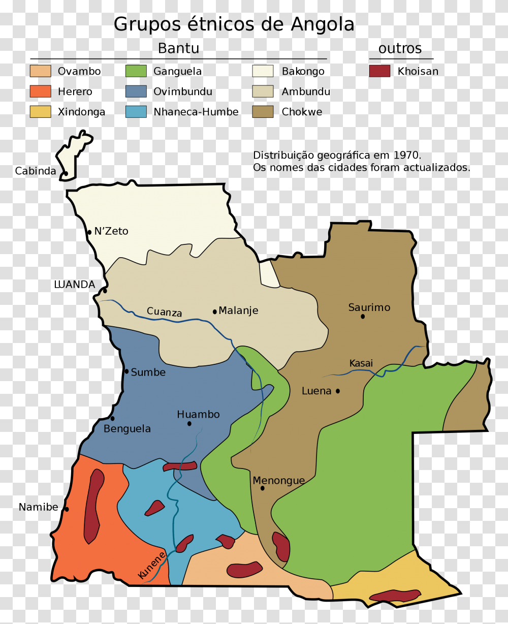 Ethnic Map Of Angola, Diagram, Plot, Atlas, Person Transparent Png
