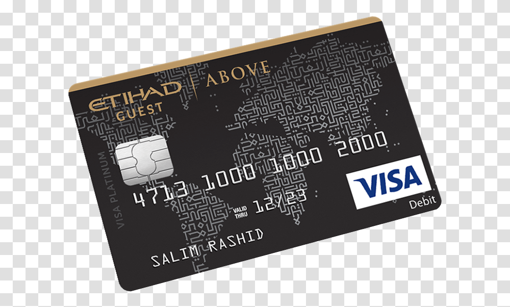 Etihad Guest Above Excellency Debit Card Electronics, Text, Credit Card, Business Card, Paper Transparent Png