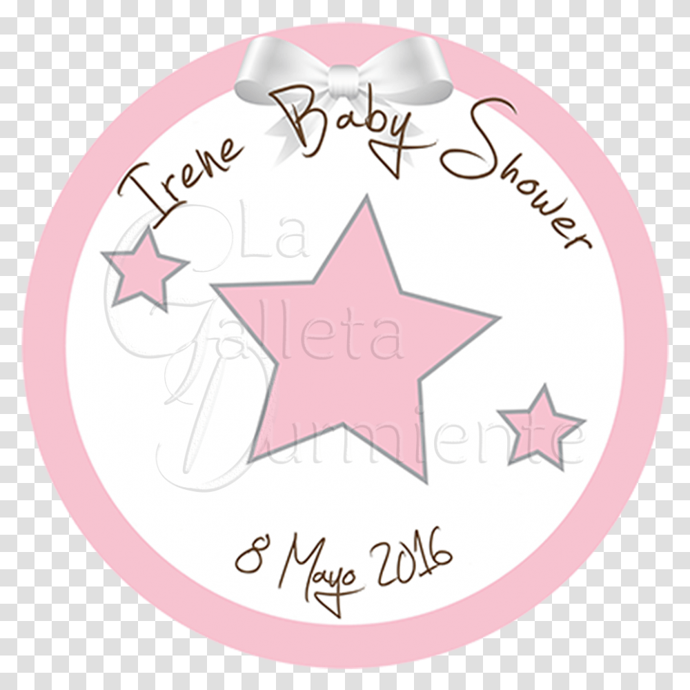 Etiquetas Baby Shower Circle, Star Symbol Transparent Png