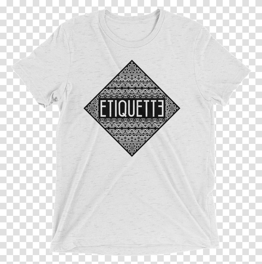 Etiquette 2019 01 Mockup Front Flat White Fleck Triblend Ernie Ball T Shirt, Apparel, T-Shirt Transparent Png
