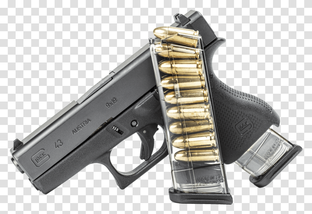 Ets Mag 9mm 9 Rd Smoke Fits Glock Mag Glock 43 Ets, Weapon, Weaponry, Gun, Handgun Transparent Png