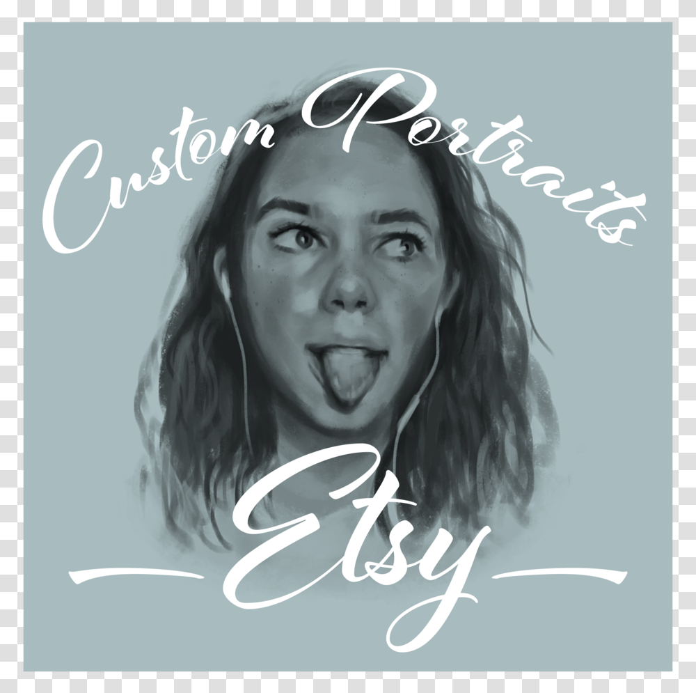 Etsy Poster, Face, Person, Female Transparent Png