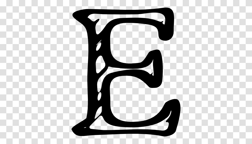 Etsy Sketched Social Letter Logo Outline Symbol, Alphabet, Label, Stencil Transparent Png