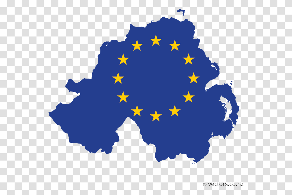 Eu Flag Vector Map Of Northern Ireland Northern Ireland Map, Plot, Diagram, Graphics, Art Transparent Png